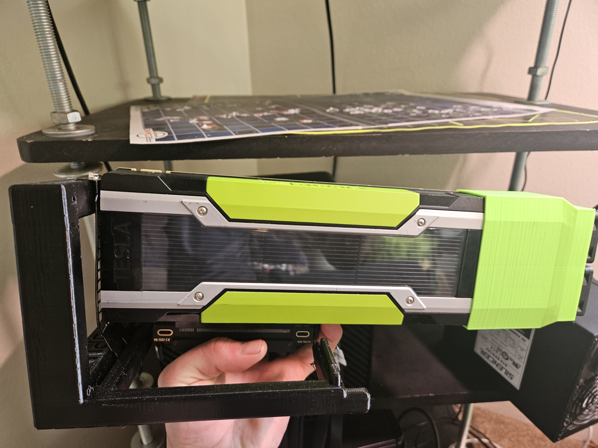 Tesla K80 with stand and fan insert
